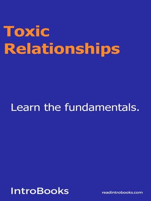 cover image of Toxic Relationships